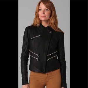 Veda Hendrix leather jacket with silver accents